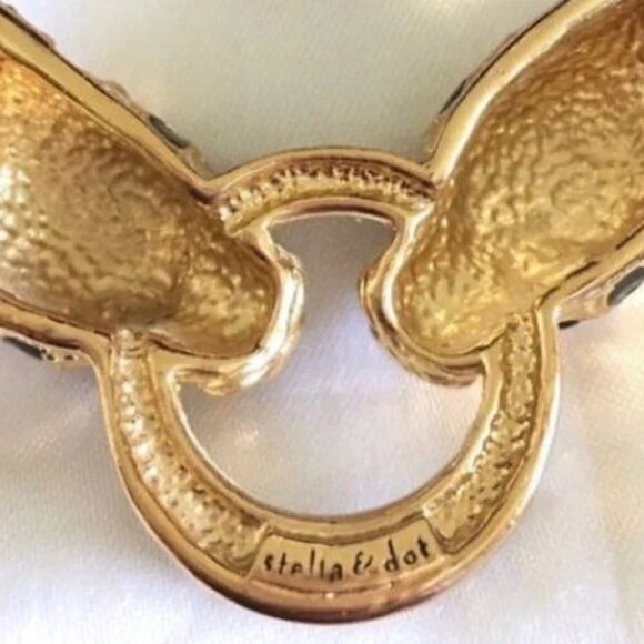 🎃 Stella & Dot Isis Jaguar Collar Necklace Gold Limited Edition - Picture 6 of 6